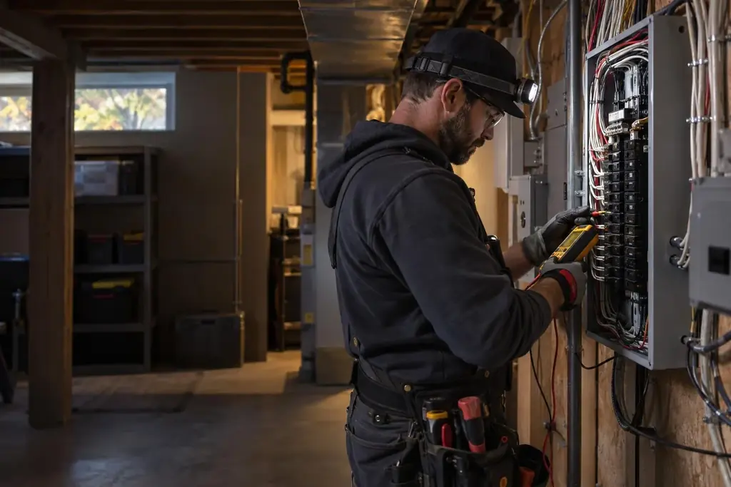 Electricians at work