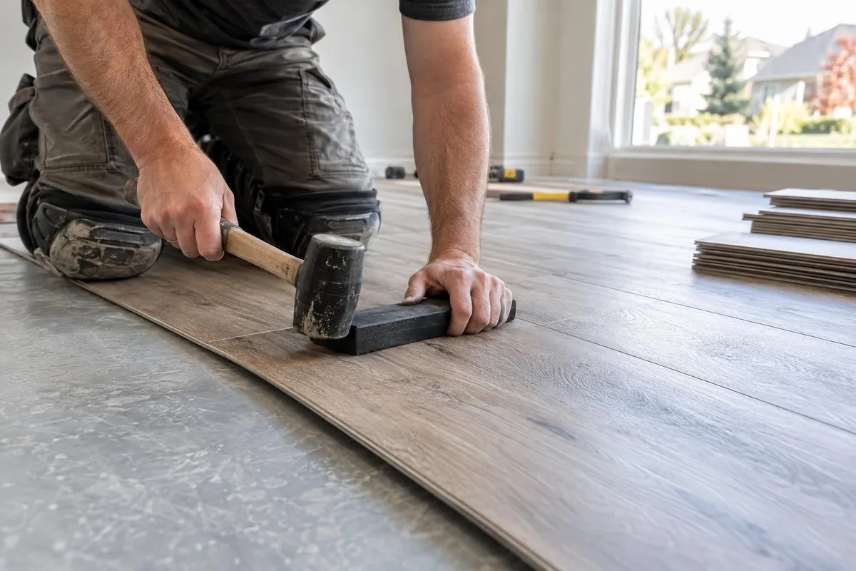 Click and lock: Wide plank, laid tight